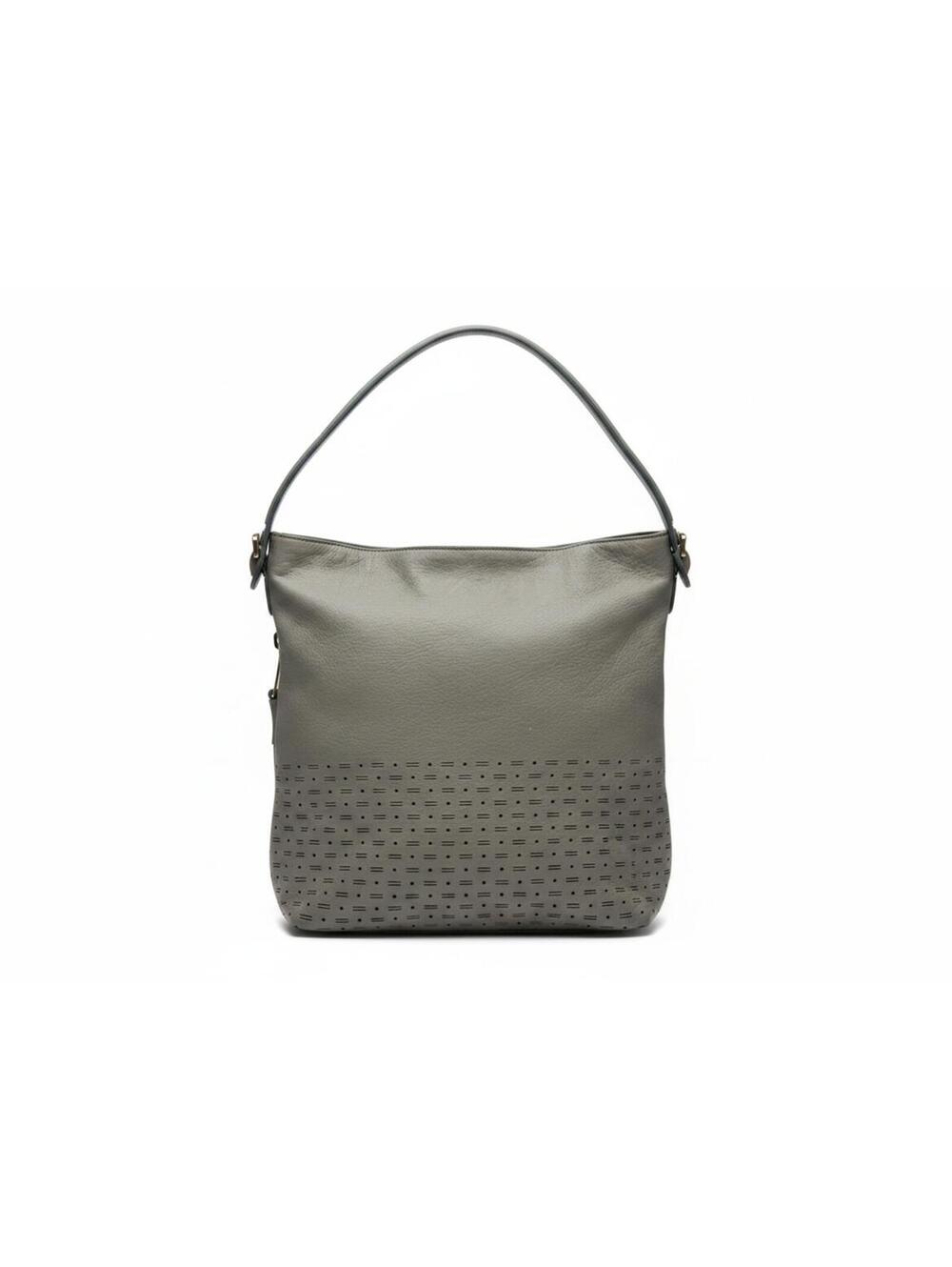 Fossil Olive Green Leather Shoulder/Hobo Bag (Cowhide) - 10"× 4" × 11"